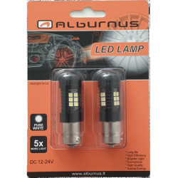 Lemputės BA15s 21SMD 12-24V CANBUS (1156)
