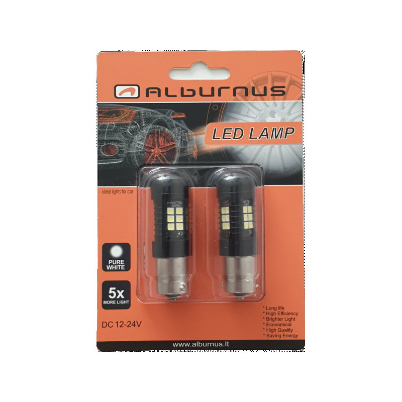 Lemputės BA15s 21SMD 12-24V CANBUS (1156)