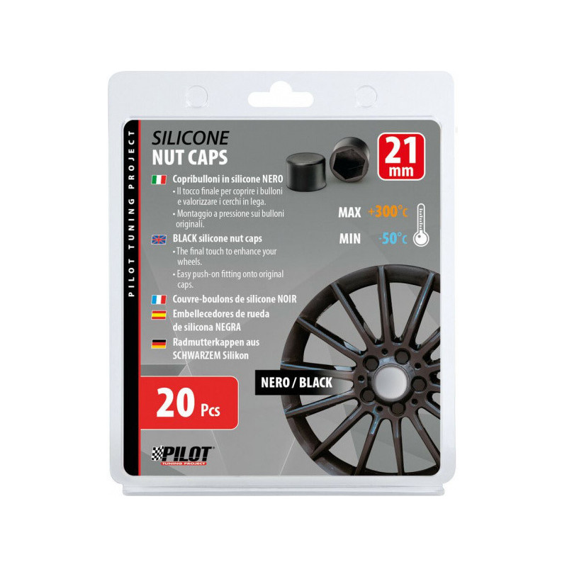 Ratų varžtų dangteliai 21mm juodi 20vnt