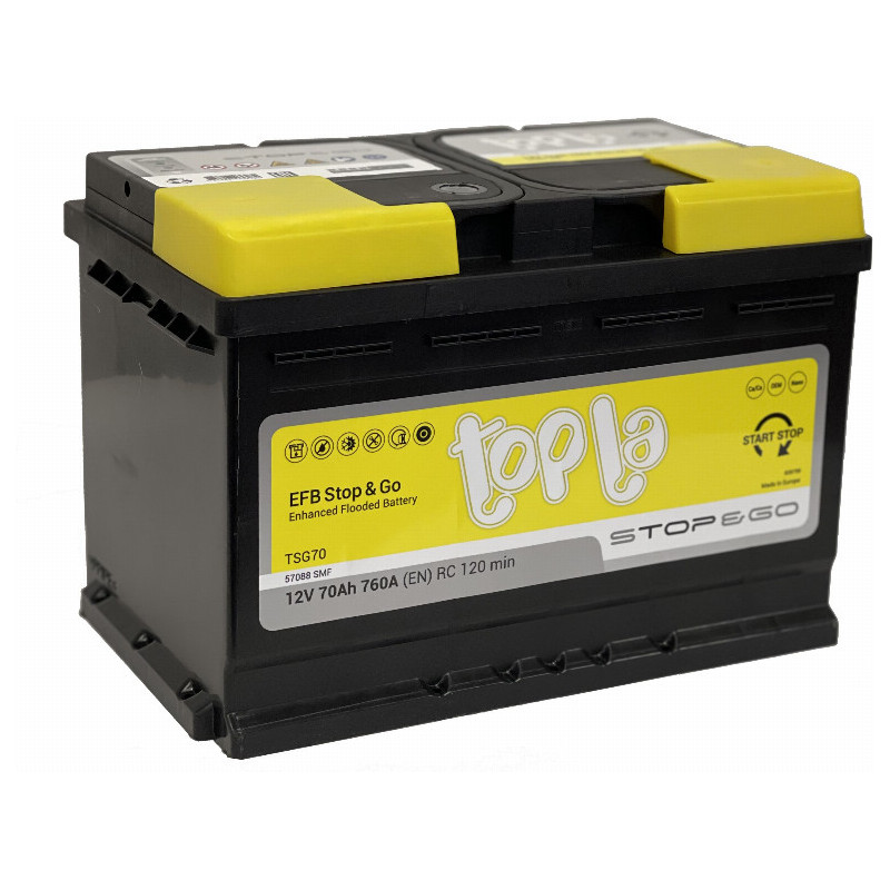 Akumuliatorius 70Ah 760A R EFB STOP & GO