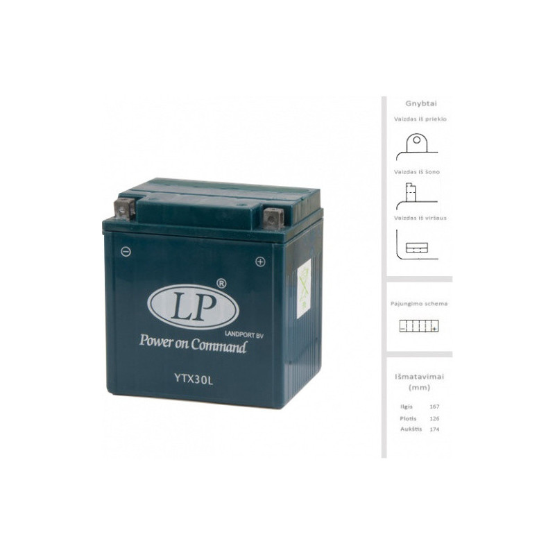 Akumuliatorius 30Ah 385A EN 12V