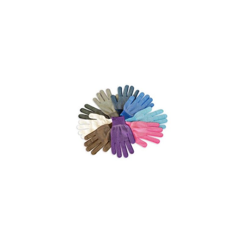 Pirštinės nailoninės su taškais žalios, 10d